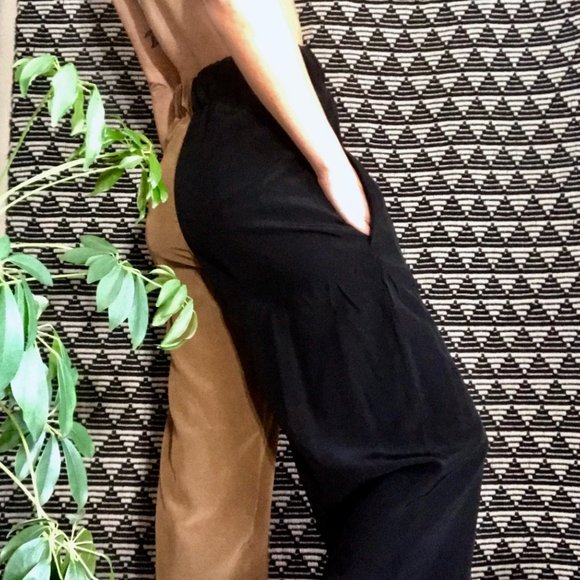 two-tone silk pant, Sm-Tall - Picture 3 of 6